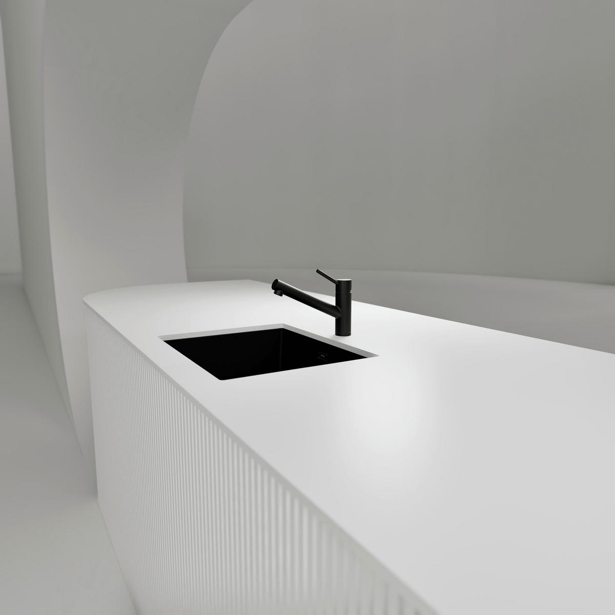 KÜCHENARMATUR 530000PUR  - Schwarz, Basics, Stein (4,5/18,7/21,3cm) - Schock