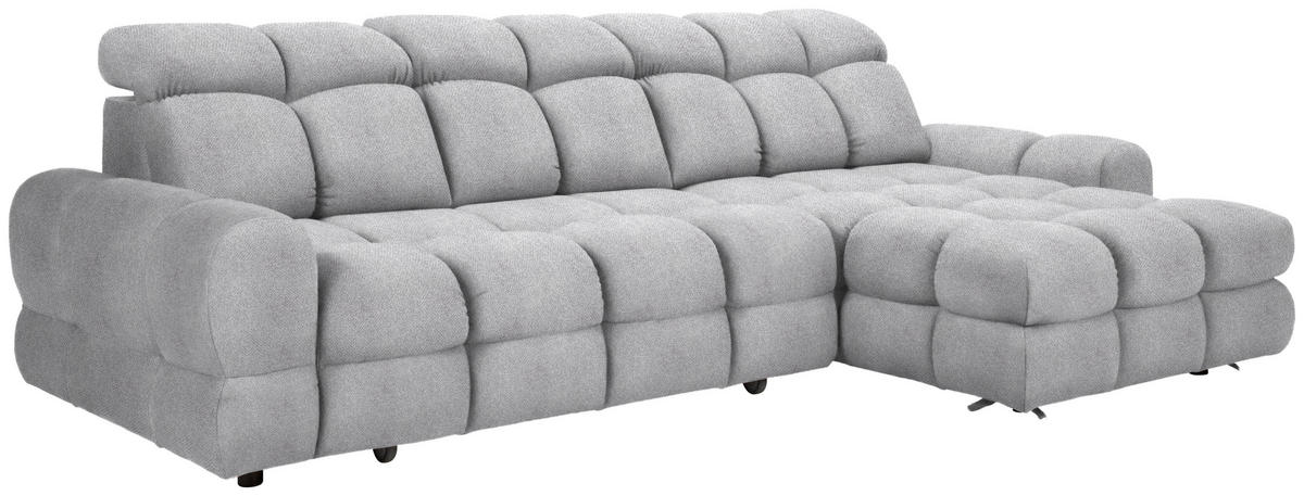HÖRNSOFFA i velour ljusgrå  - ljusgrå/svart, Design, textil/plast (283/178cm) - Welnova