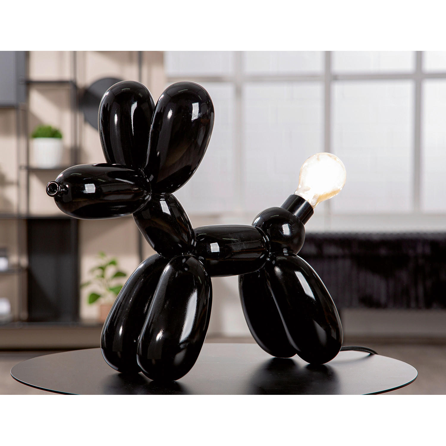 TISCHLEUCHTE Scotty   - Schwarz, Basics, Kunststoff (41/35,5/16cm)