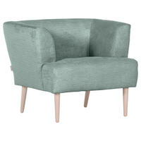 SESSEL in Cord Mintgrün  - Buchefarben/Mintgrün, Design, Holz/Textil (85/71/80cm) - Hom`in