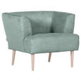 SESSEL in Cord Mintgrün  - Buchefarben/Mintgrün, Design, Holz/Textil (85/71/80cm) - Hom`in