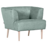 SESSEL in Cord Mintgrün  - Buchefarben/Mintgrün, Design, Holz/Textil (85/71/80cm) - Hom`in