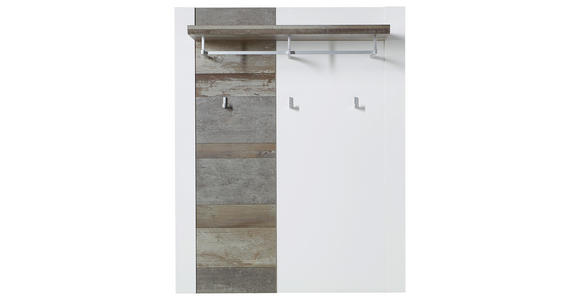 GARDEROBENPANEEL foliert Braun, Weiß - Braun/Weiß, KONVENTIONELL (90/112/29cm) - Voleo