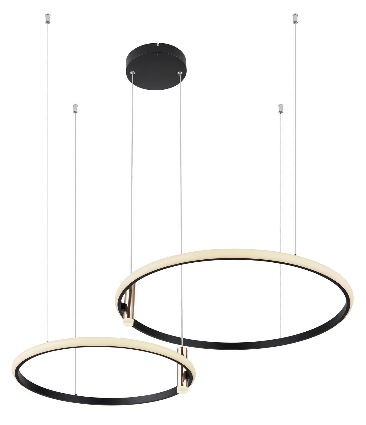LED-HÄNGELEUCHTE 102,5/70/150 cm   - Goldfarben/Opal, Design, Kunststoff/Metall (102,5/70/150cm) - Globo