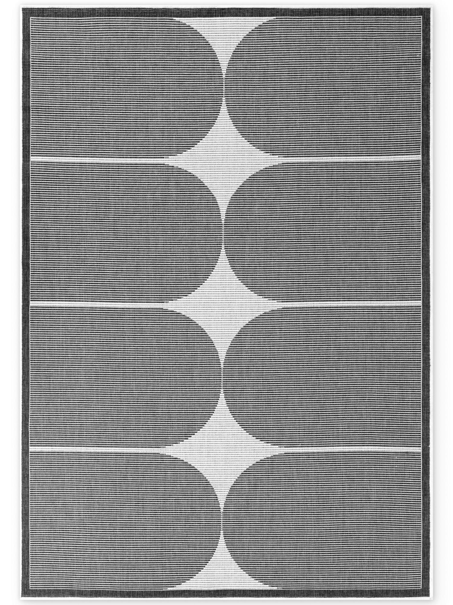 Thumbnail - Xxxl Outdoorteppich Duet, Schwarz, Weiß, Kunststoff, geometrisch, rechteckig, 160x230 cm, Oeko-Tex® Standard 100, für Fu...