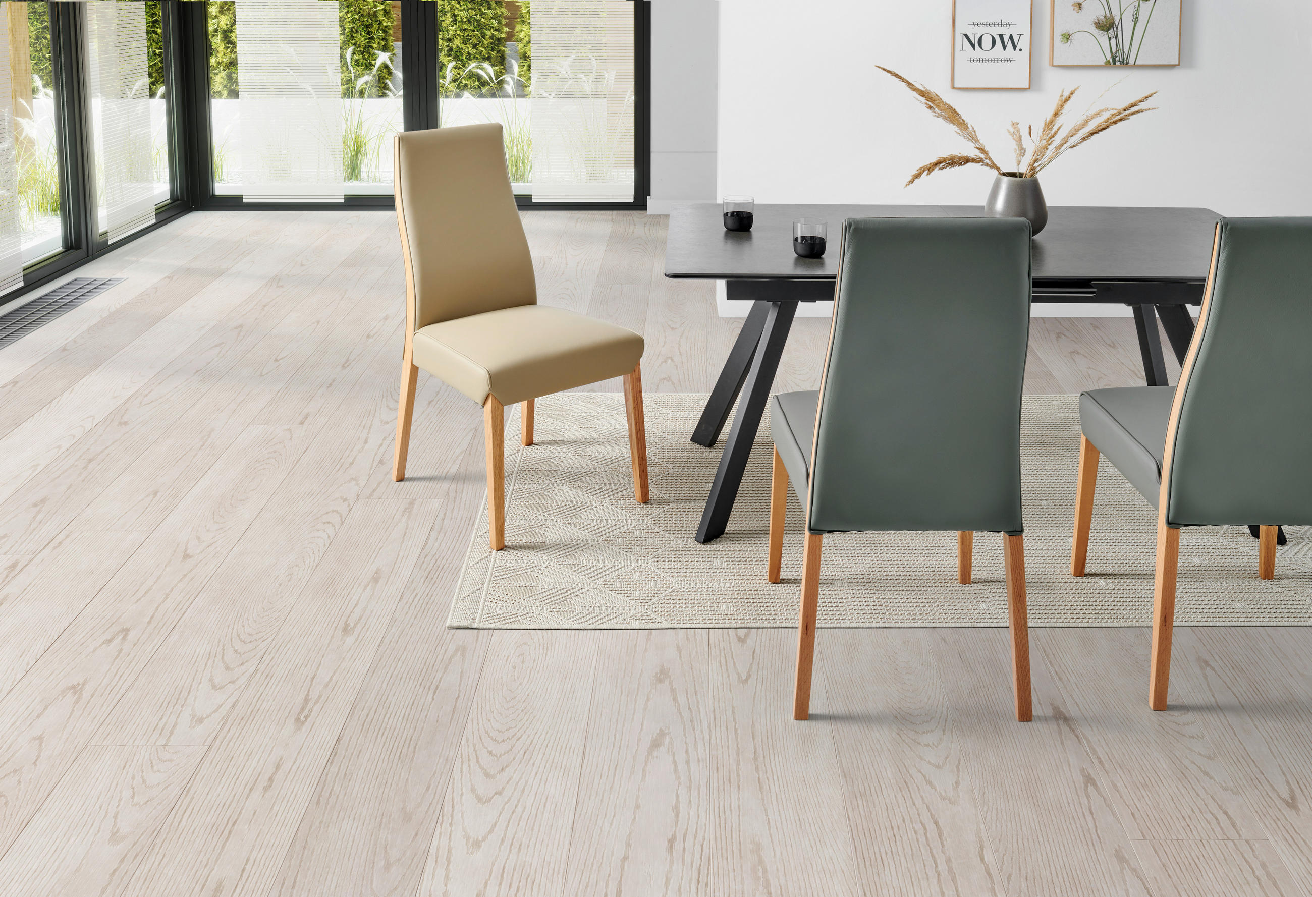 STUHL  in Echtleder pigmentiert  - Konventionell, Leder/Holz (47/104/61cm) - Livetastic