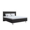 BOXSPRINGBETT 180/200 cm  in Graphitfarben  - Schwarz/Graphitfarben, Basics, Textil/Metall (180/200cm) - Schlaraffia