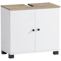 WASCHBECKENUNTERSCHRANK 60/62,4/32,6 cm  - Schwarz/Weiß, MODERN, Holzwerkstoff/Metall (60/62,4/32,6cm) - MID.YOU