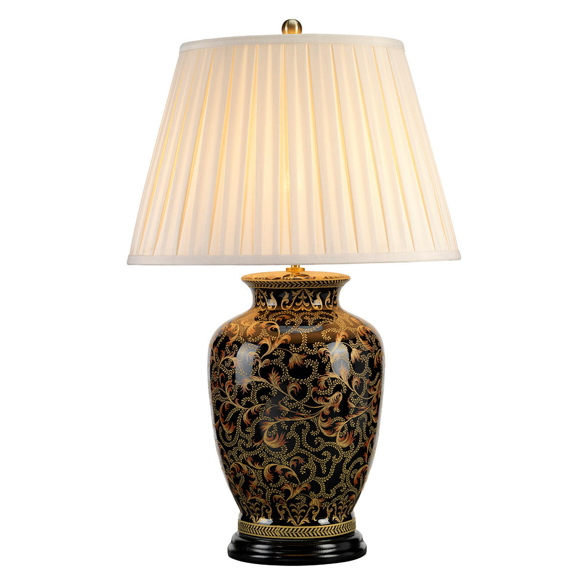 BORDSLAMPA Elstead Morris 46/73 cm   - svart/guldfärgad, Klassisk, keramik (46/73cm) - Elstead Lighting