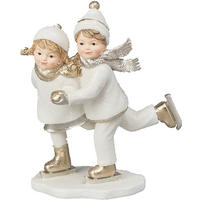 FIGÚRKA – DIEŤA - biela/zlatá, Lifestyle, plast (12,6/15,2/8cm) - X-Mas
