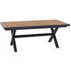 GARTENTISCH 200/100/74 cm Metall rechteckig  - Anthrazit/Teakfarben, Basics, Holz/Metall (200/100/74cm) - Siena Garden