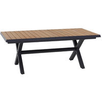 GARTENTISCH 160-200/90/77 cm Metall rechteckig  - Anthrazit/Teakfarben, Basics, Holz/Metall (160-200/90/77cm) - Siena Garden
