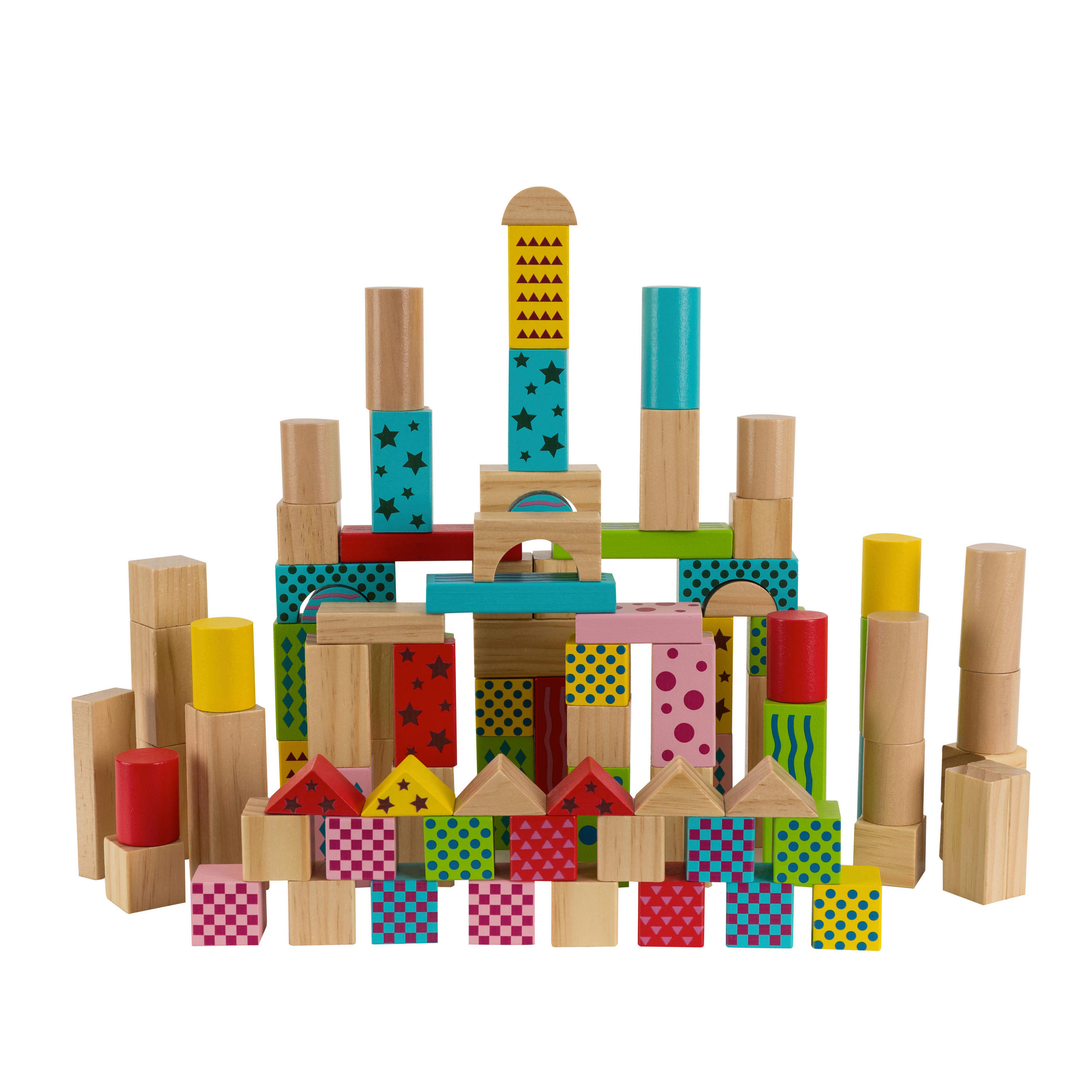 KOSTKY - vícebarevná, Basics, dřevo (18/27.5cm) - My Baby Lou
