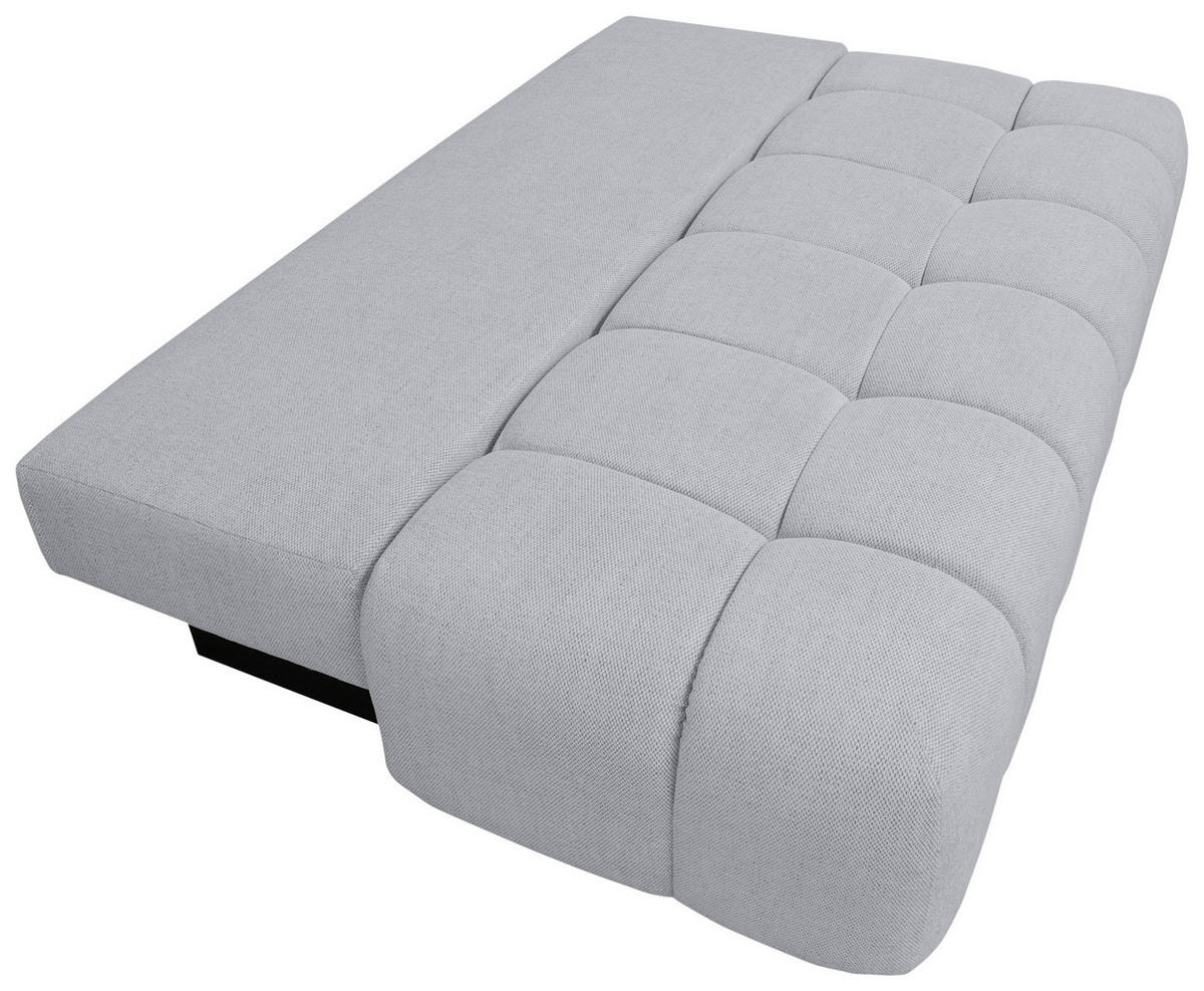 BOXSPRINGSOFA in Chenille Hellgrau  - Hellgrau/Schwarz, MODERN, Kunststoff/Textil (210/72/105cm) - Cantus
