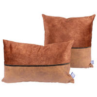 ZIERKISSENSET 2-teilig 30x45/50x45 cm  - Terracotta/Cappuccino, KONVENTIONELL, Textil (30x45/50x45cm)