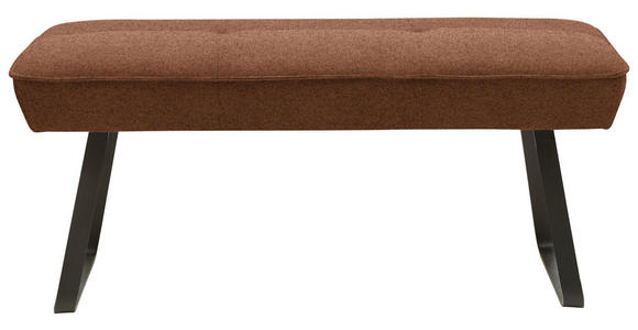 HOCKERBANK 118/50/51 cm   - Rostfarben/Schwarz, Design, Textil/Metall (118/50/51cm) - Dieter Knoll