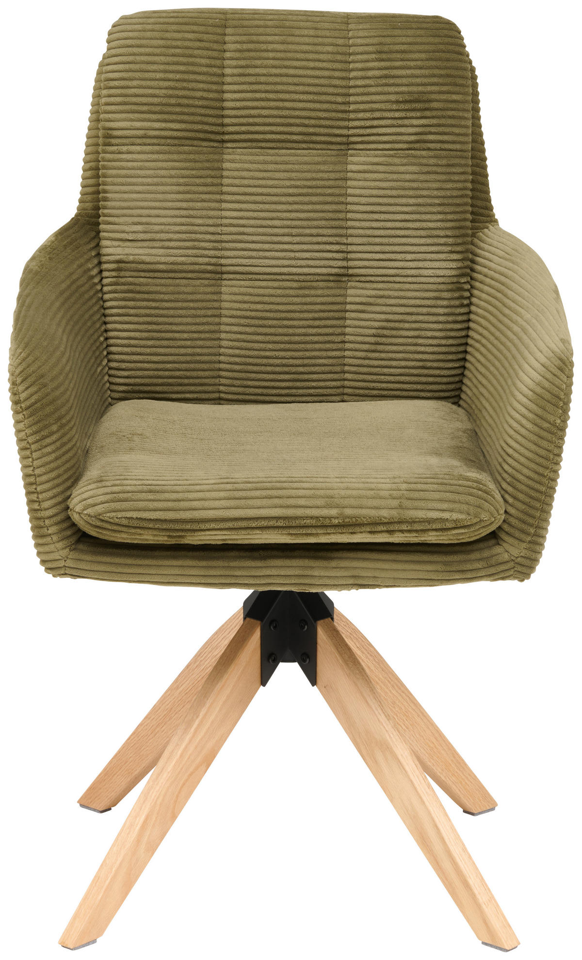 ARMLEHNSTUHL in Holz, Metall, Textil Grün  - Naturfarben/Grün, KONVENTIONELL, Holz/Textil (60/93/65,5cm) - Livetastic