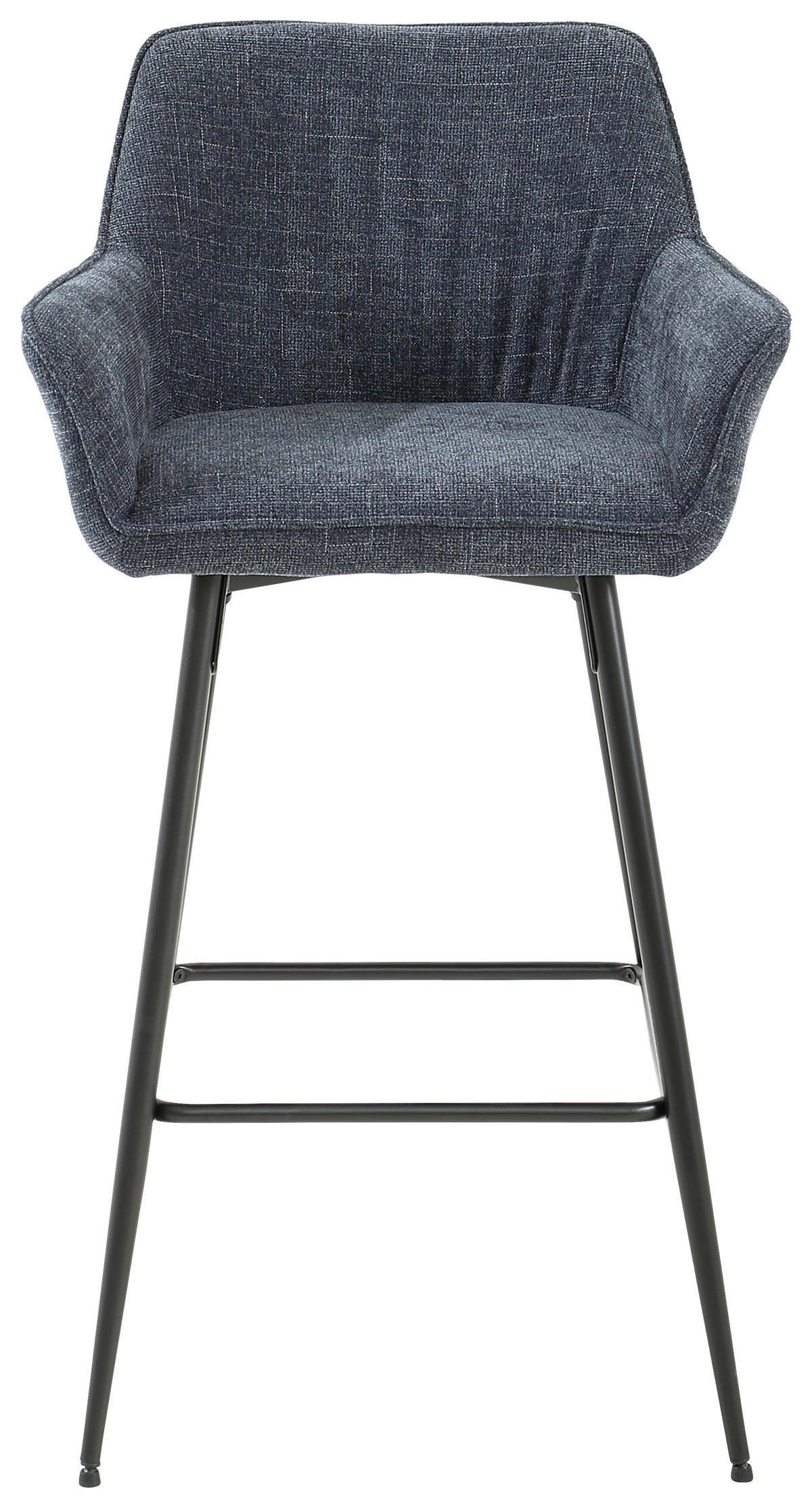 BARHOCKER Leinenoptik Schwarz, Grau Eisen Pappel Sperrholz  - Schwarz/Grau, KONVENTIONELL, Holz/Textil (57/105/57cm) - MID.YOU