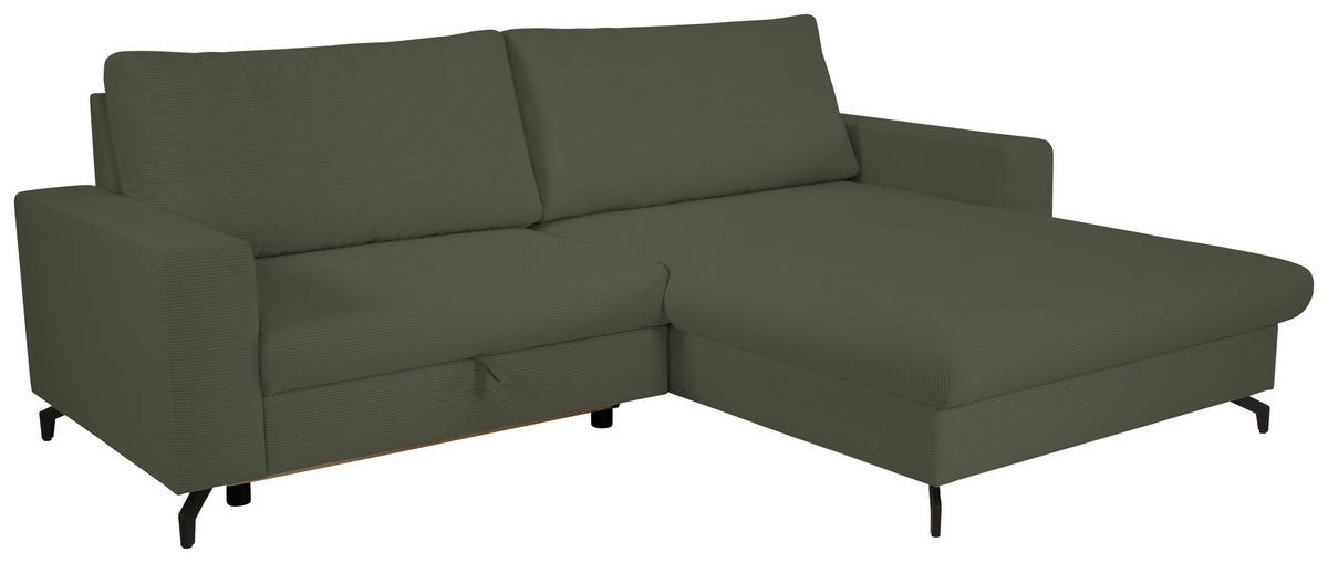 ECKSOFA CLARA Grün Rückenkissen, Bettkasten, Liegefläche im Originalstoff  - Grün, MODERN, Textil (240/177cm) - P & B