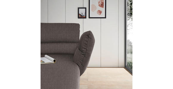 ECKSOFA  in Flachgewebe Greige  279-327/176-217 cm  - Greige/Schwarz, Design, Textil/Metall (279-327/176-217cm) - Dieter Knoll