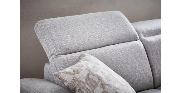 ECKSOFA  in Leinenoptik Hellgrau, Grauweiß  270/171 cm  - Schwarzchrom/Hellgrau, Design, Holz/Kunststoff (270/171cm) - Xora