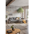 ECKSOFA  in Flachgewebe Grau Rückenkissen, Schlaffunktion, Rücken echt, Armteilverstellung, Stauraum  294/173 cm  - Chromfarben/Weiß, Design, Kunststoff/Textil (294/173cm) - Carryhome