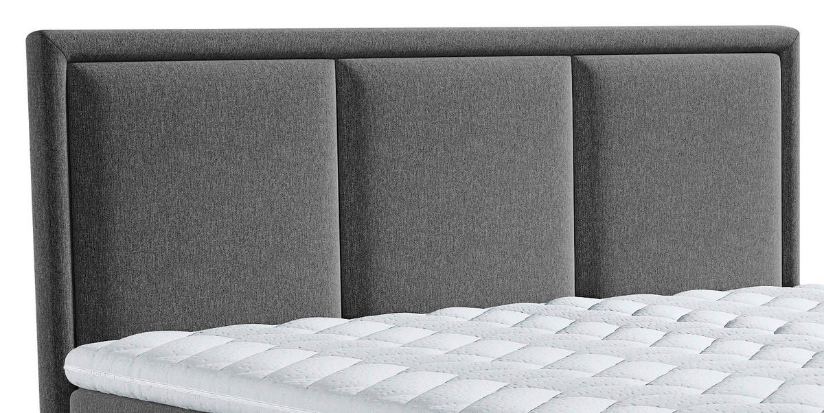BOXSPRING-ÁGY 200/220 cm  antracit  - antracit, Design, műanyag/textil (200/220cm) - MID.YOU