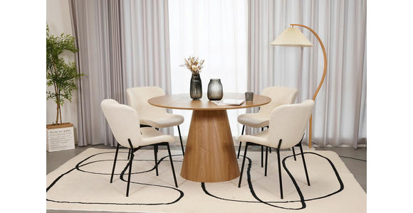 ESSTISCH 120/120/75 cm Echtholz, Nachbildung  Holzwerkstoff, Holz rund Eichefarben  - Eichefarben, Design, Holz/Holzwerkstoff (120/120/75cm) - Xora