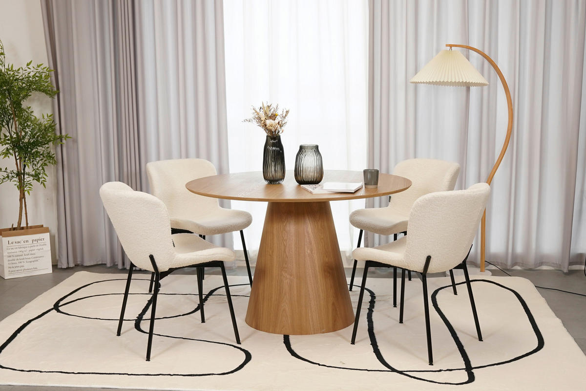ESSTISCH 120/120/75 cm Echtholz, Nachbildung  Holzwerkstoff, Holz rund Eichefarben  - Eichefarben, Design, Holz/Holzwerkstoff (120/120/75cm) - Xora