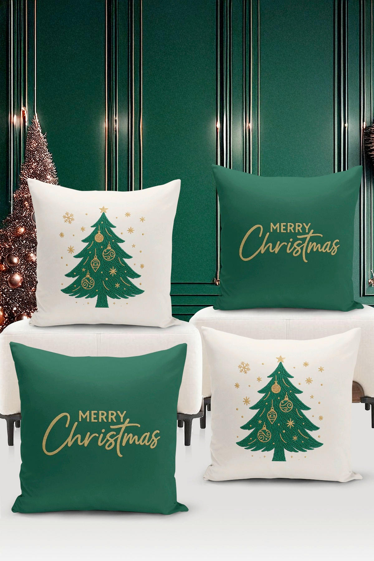 KISSENBEZUG-SET Artfchrst4-115 43/43 cm  - Multicolor, Basics, Textil (43/43cm) - X-Mas