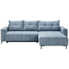 ECKSOFA Blaugrau Webstoff  - Blaugrau/Schwarz, KONVENTIONELL, Textil/Metall (292/192cm) - Carryhome