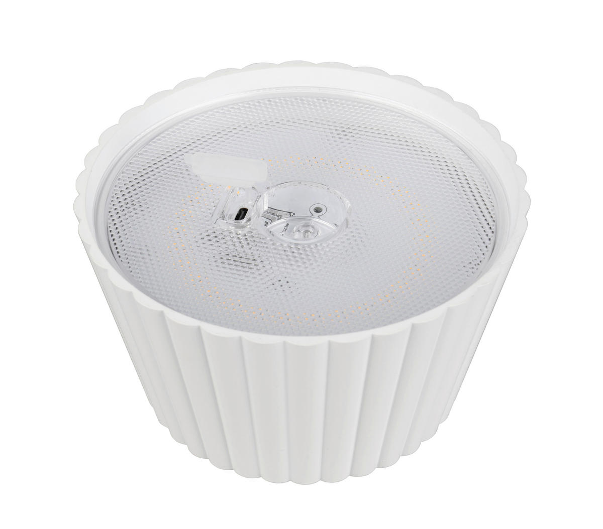 STOLNÍ LAMPA NA BATERIE 13,5/39,1 cm - bílá, Konvenční, kov (13,5/39,1cm)