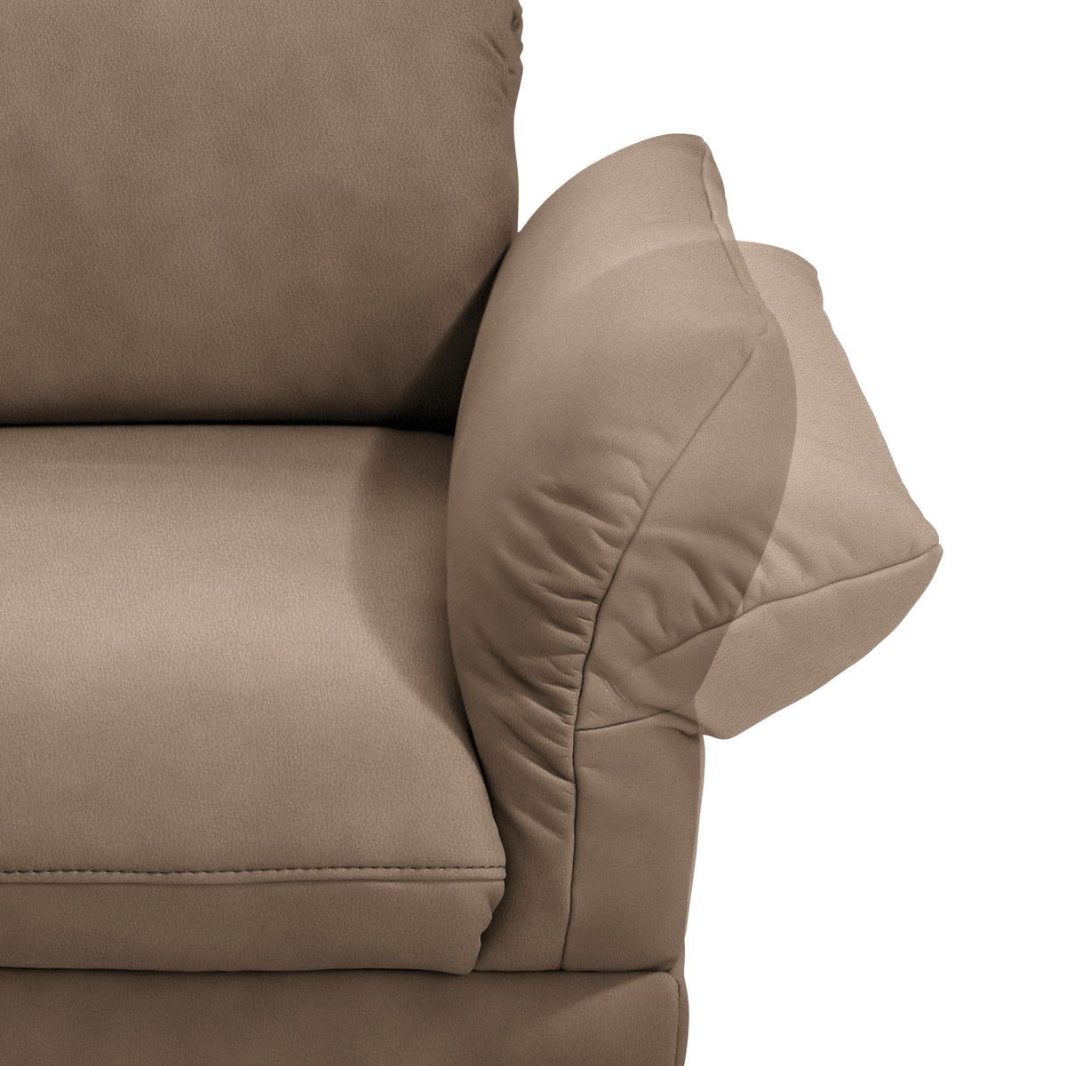 ECKSOFA in Echtleder Hellbraun  - Hellbraun/Anthrazit, Design, Leder/Metall (173/308cm) - Joop!