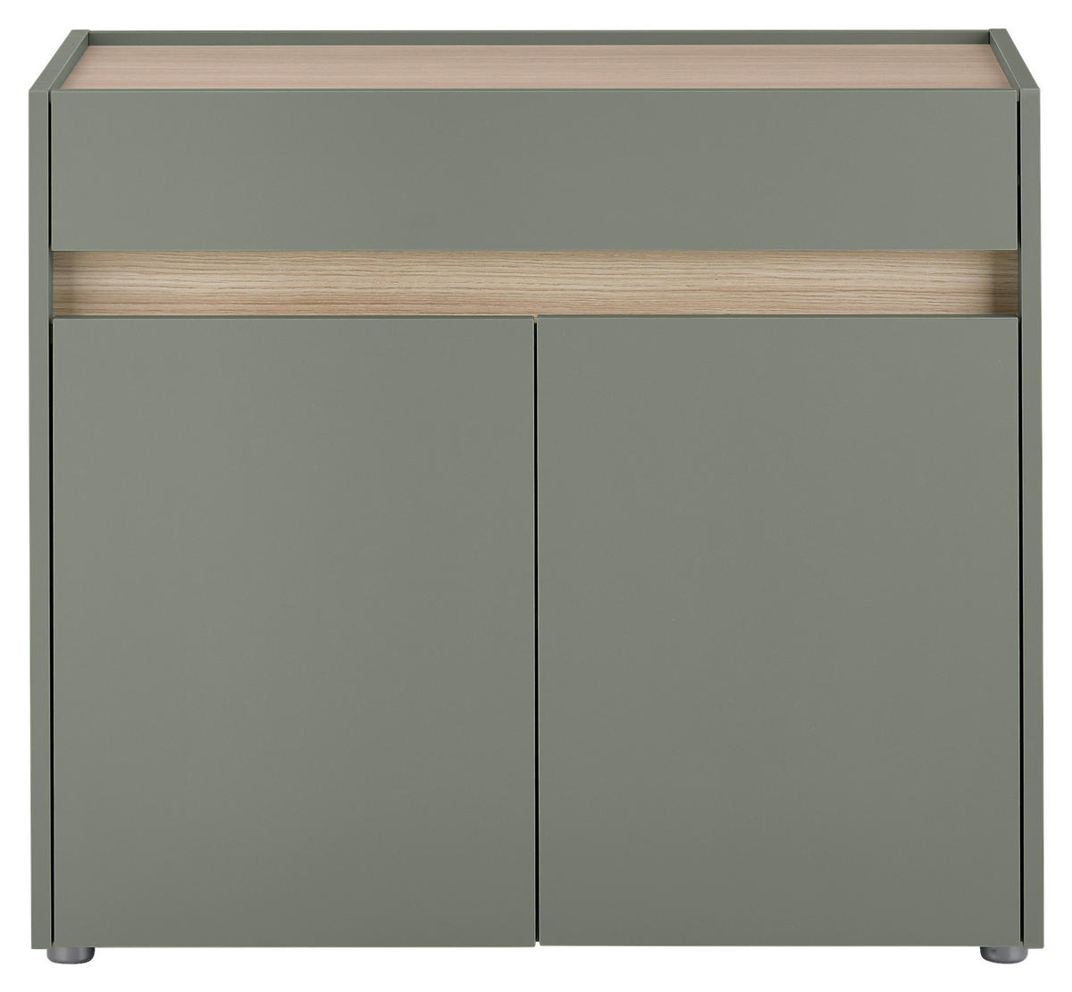 SCHUHSCHRANK Eichefarben, Salbeigrün  - Eichefarben/Salbeigrün, Design, Holzwerkstoff/Kunststoff (80/70/40cm) - Modante