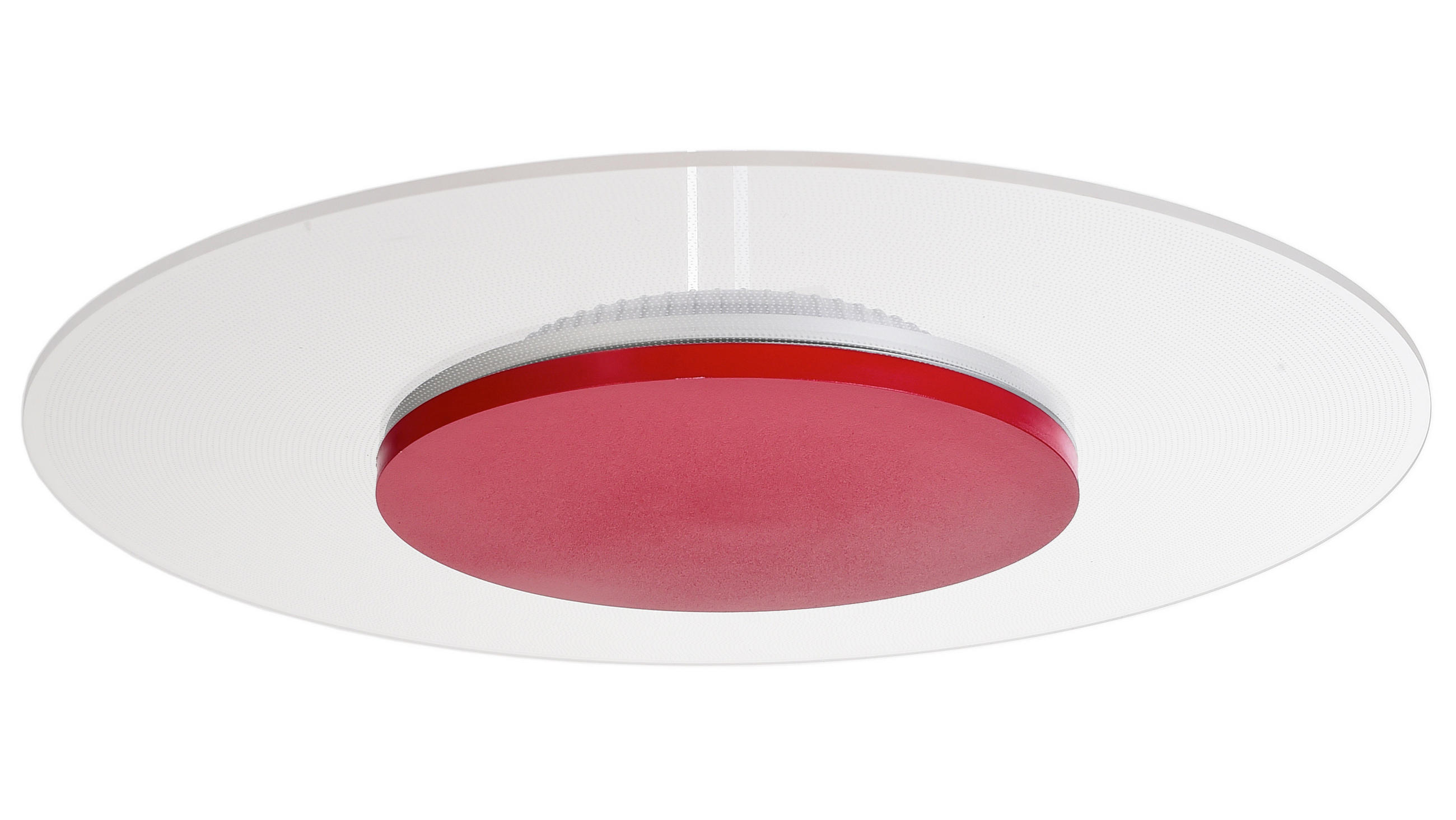 LED-TAKLAMPA Zaniah 42/42/4,5 cm  - röd, Klassisk, metall/plast (42/42/4,5cm)