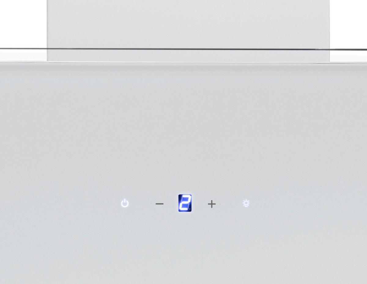 DUNSTABZUGSHAUBE CH112060W  - Weiß, Basics, Glas/Metall (59,5/75-110/38,5cm) - Respekta