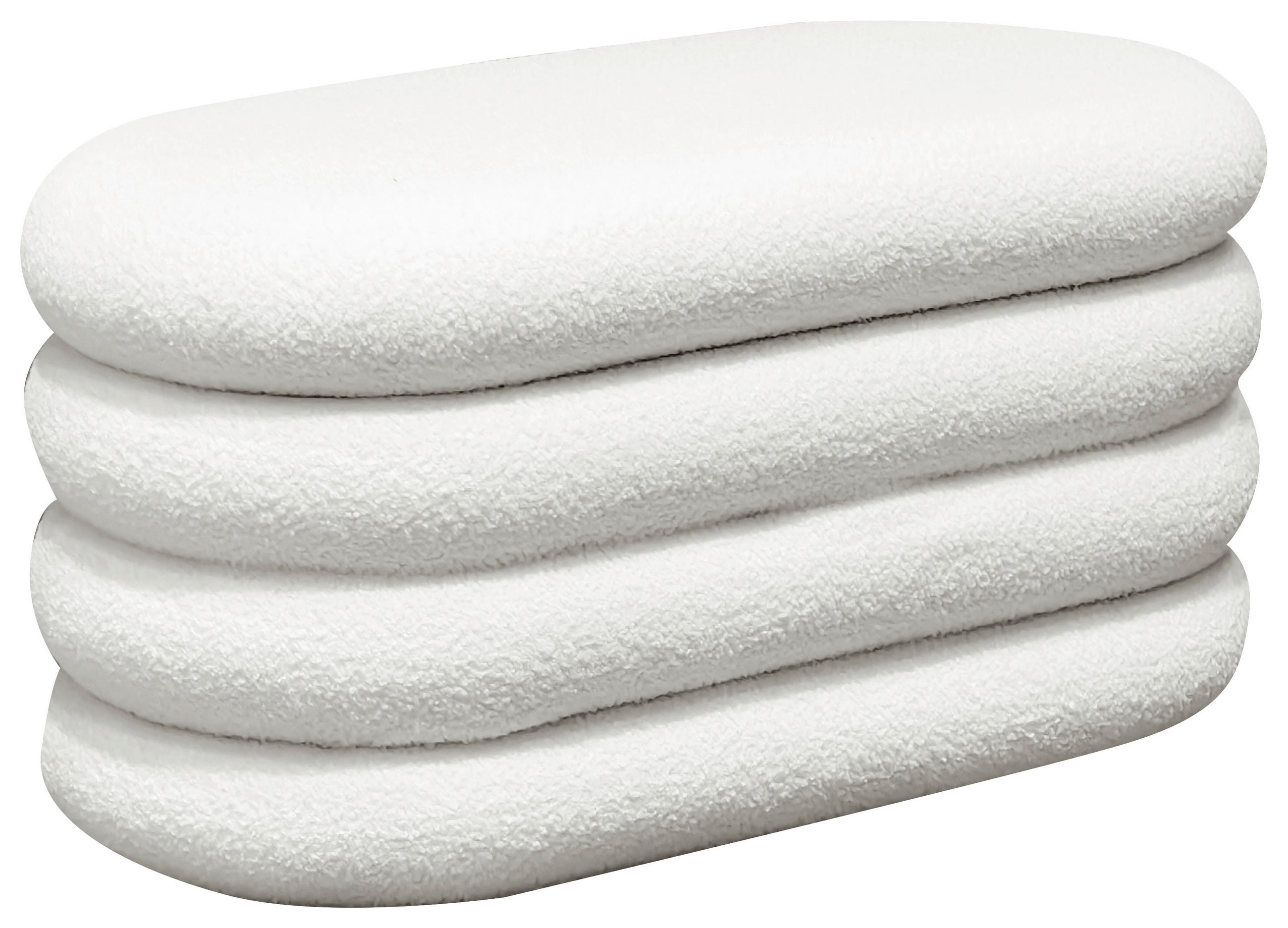 TRUHENBANK 85/42/42 cm Teddystoff Weiß Pappel Sperrholz  - Weiß, Trend, Holz/Textil (85/42/42cm) - Xora
