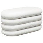 TRUHENBANK 85/42/42 cm Teddystoff Weiß Pappel Sperrholz  - Weiß, Trend, Holz/Textil (85/42/42cm) - Xora