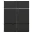SCHWEBETÜRENSCHRANK 162/223/68 cm 2-türig Schwarz  - Alufarben/Schwarz, KONVENTIONELL, Holzwerkstoff/Metall (162/223/68cm) - Novel