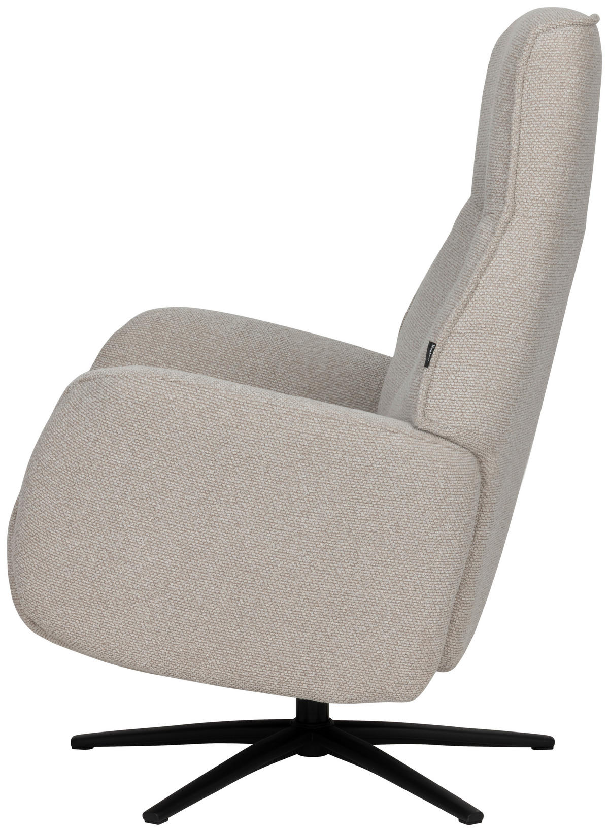 RELAXSESSEL Webstoff    - Beige/Schwarz, Design, Holz/Textil (77/112/86cm) - Livetastic