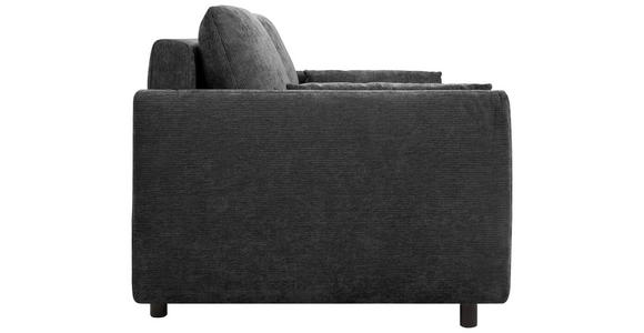 SCHLAFSOFA  in Chenille Schwarz  - Schwarz, KONVENTIONELL, Kunststoff/Textil (161/90/108cm) - Carryhome