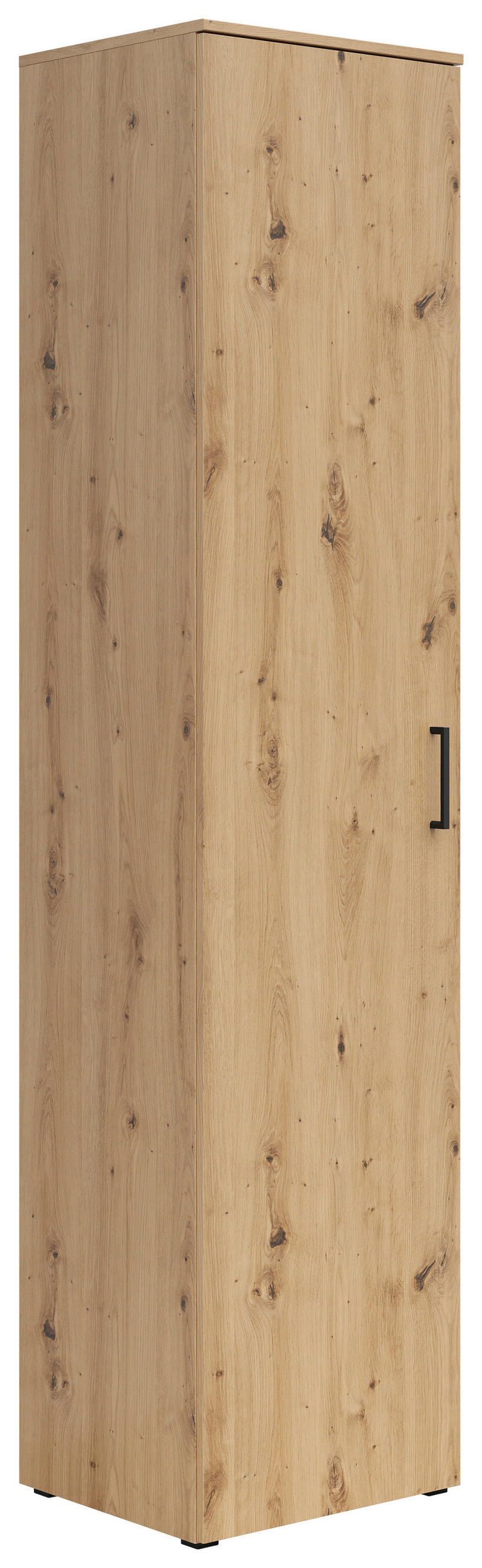 VÍCEÚČELOVÁ SKŘÍŇ, dub artisan, 45/195/40 cm - černá/antracitová, Moderní, kompozitní dřevo/plast (45/195/40cm) - Carryhome