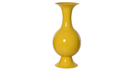 VASE 77 cm  - Gelb, Trend, Metall (39/77cm) - Ambia Home