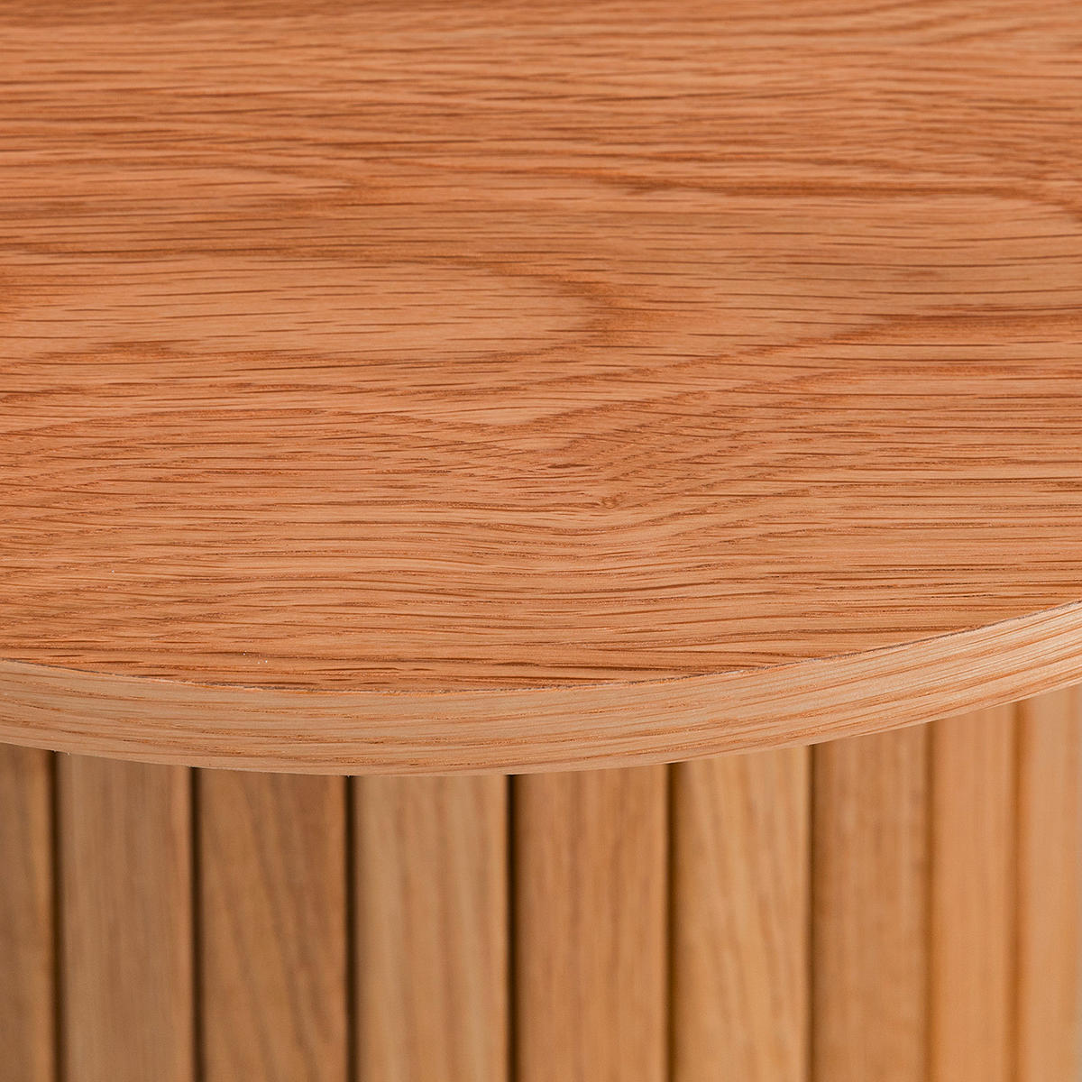 BEISTELLTISCH 50/50/40 cm Eiche furniert Eichefarben rund  - Eichefarben, Natur, Holz/Holzwerkstoff (50/50/40cm) - home24