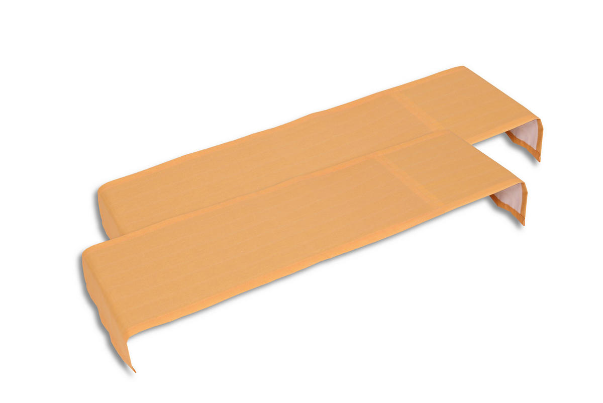TISCHLÄUFER 2er SET 40/140 cm  - Orange, Basics, Textil (40/140cm)