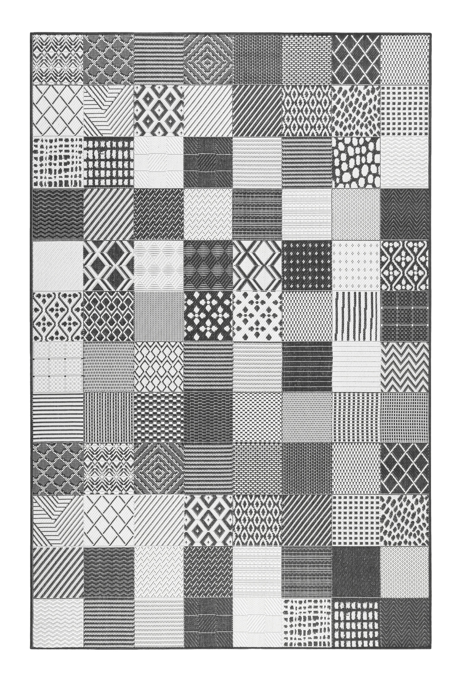 OUTDOORTEPPICH 160/225 cm Esprit Schwarz, Weiß  - Schwarz/Weiß, KONVENTIONELL, Textil (160/225cm) - Esprit