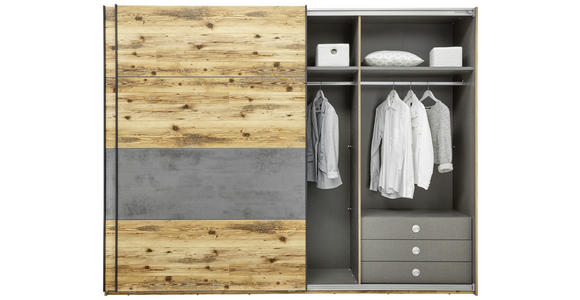 Schubkasteneinsatz Alicante - Grau, MODERN, Holzwerkstoff (82,5/49/48,5cm) - Luca Bessoni
