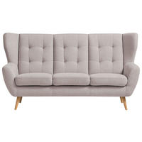 TŘÍMÍSTNÁ POHOVKA, dřevo, textil, kompozitní dřevo, béžová - barvy dubu/béžová, Design, dřevo/kompozitní dřevo (193/102/90cm) - Niels Andersson