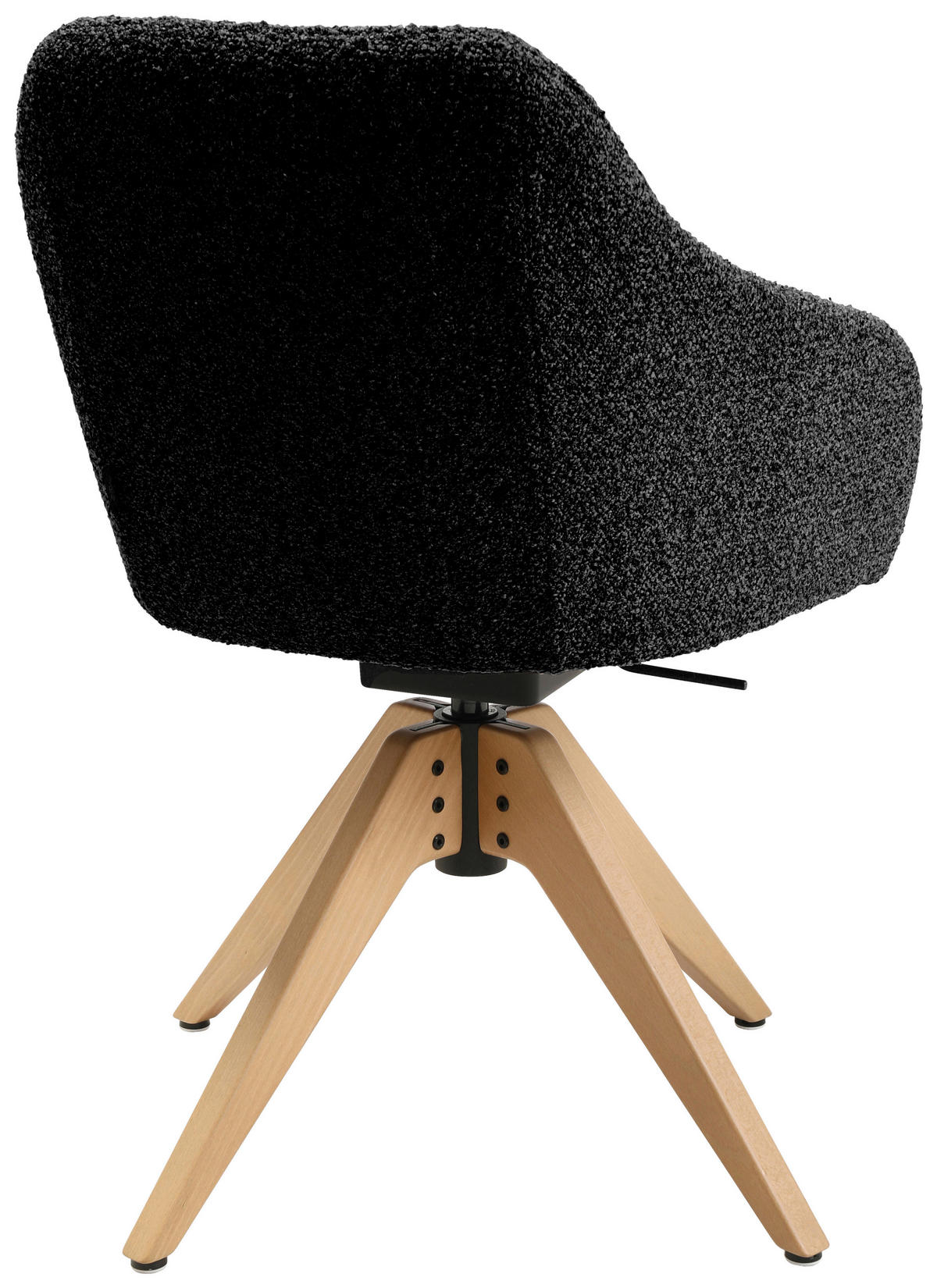 ARMLEHNSTUHL  in Flachgewebe  - Eichefarben/Anthrazit, Design, Holz/Textil (58/82,5-85,2/60cm) - Johann Jakob