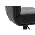 BARHOCKER in Metall, Textil Anthrazit, Schwarz  - Anthrazit/Schwarz, Design, Textil/Metall (43/84/52cm) - Dieter Knoll